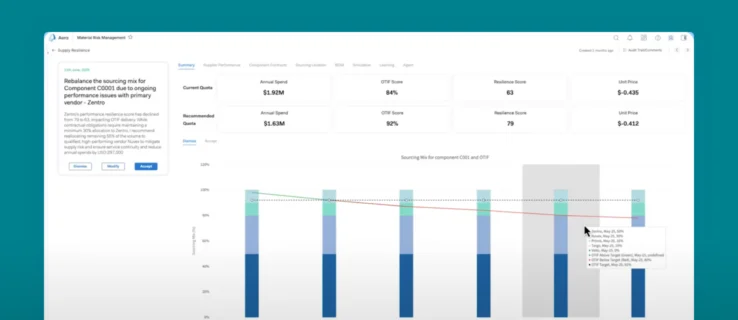 Material Risk Management screen