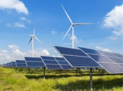 Windmills and solar panels