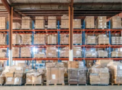 arge boxes in a warehouse